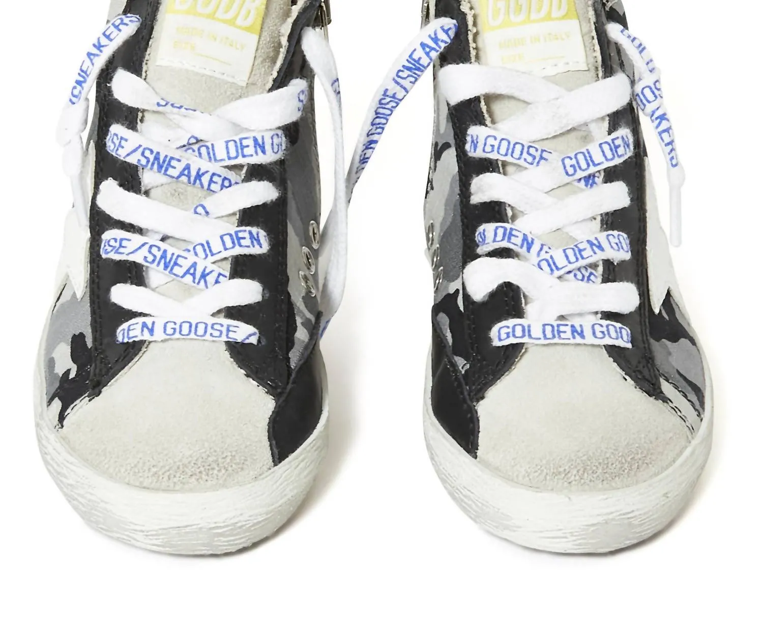 Girls Francy Camouflage High Top Sneaker In Grey/ice/white/ruby