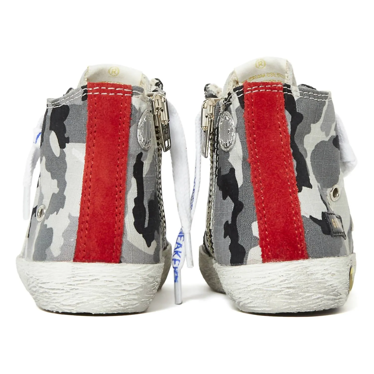 Girls Francy Camouflage High Top Sneaker In Grey/ice/white/ruby