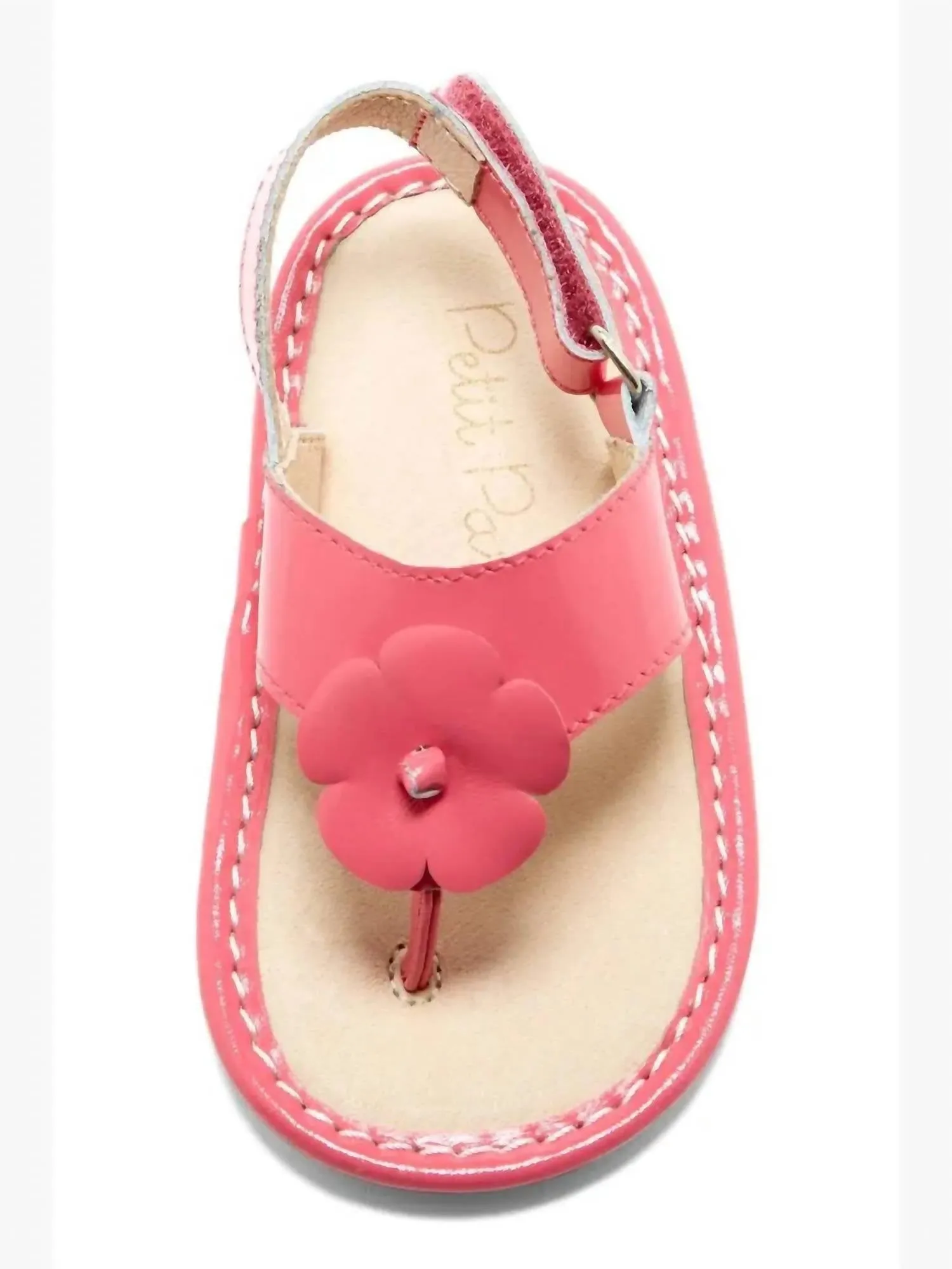 Girls' Hibiscus Applique Sandals In Coral