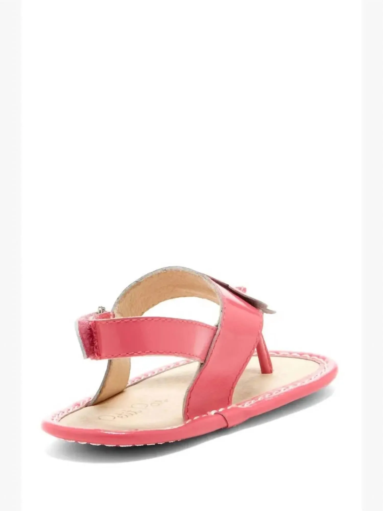 Girls' Hibiscus Applique Sandals In Coral