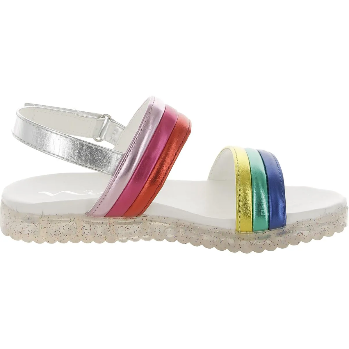Girls Little Kid Metallic Slingback Sandals