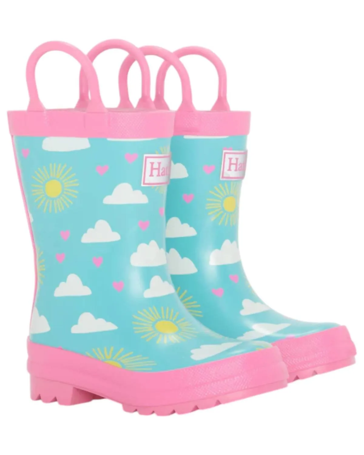 Girl's Preschool Rainboots In Happy Skies