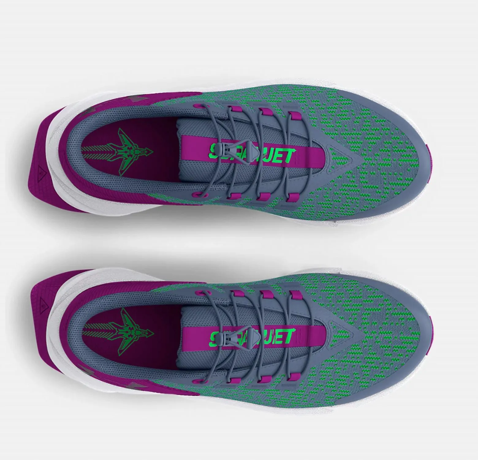 Girls Scramjet 5 Running Shoe In Purple/bright Green