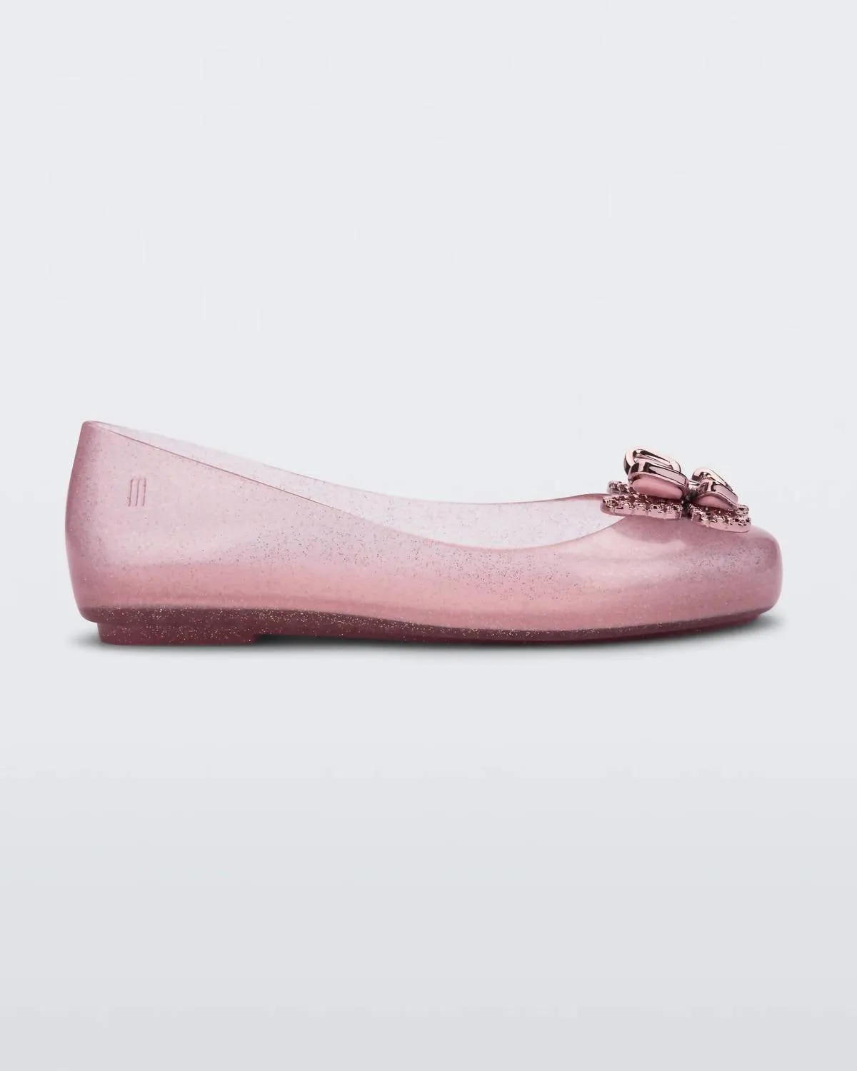 Girls' Sweet Love Butterly Flats In Pink Glitter