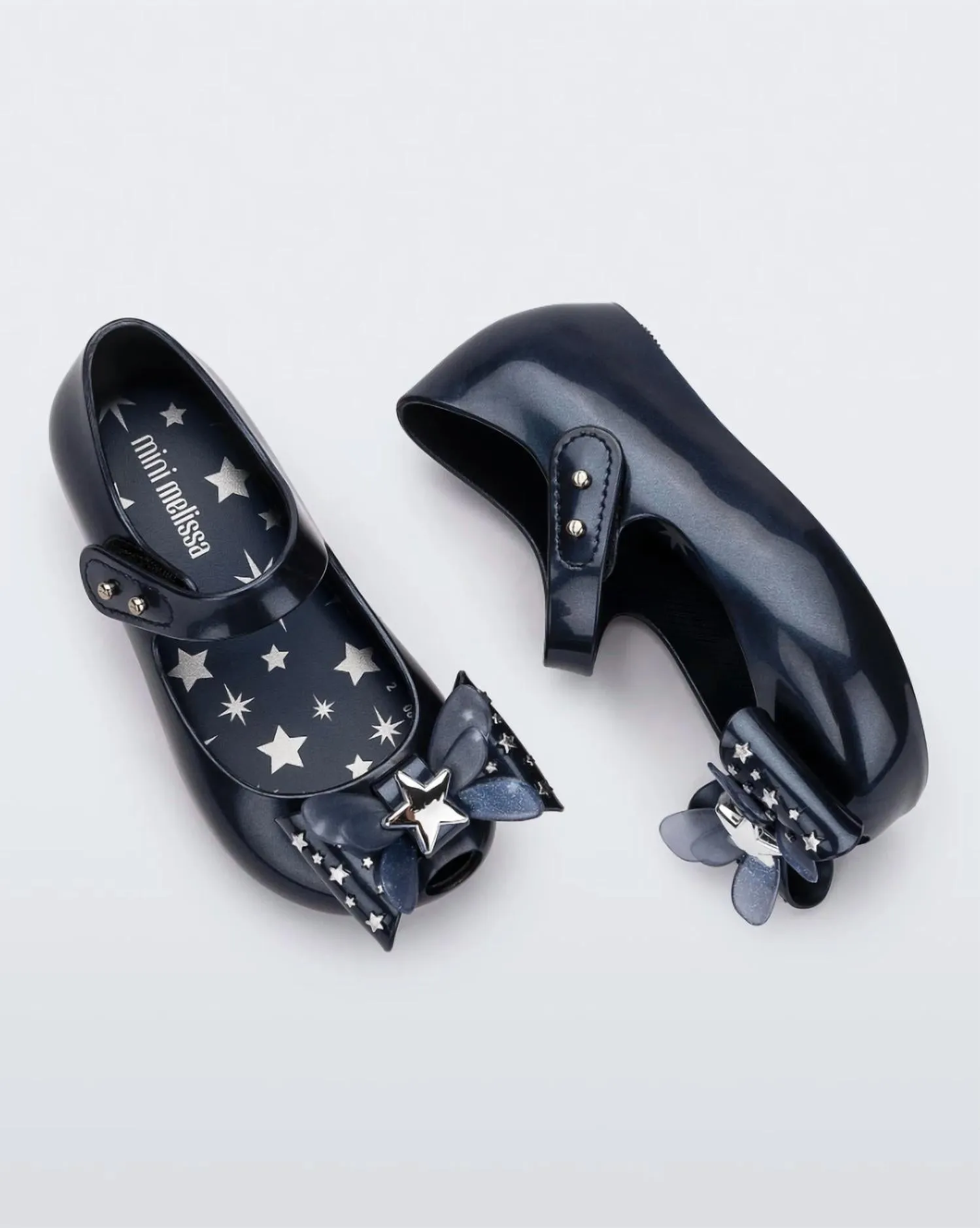 Girls' Ultragirl Star Ballet Flat In Metallic Blue