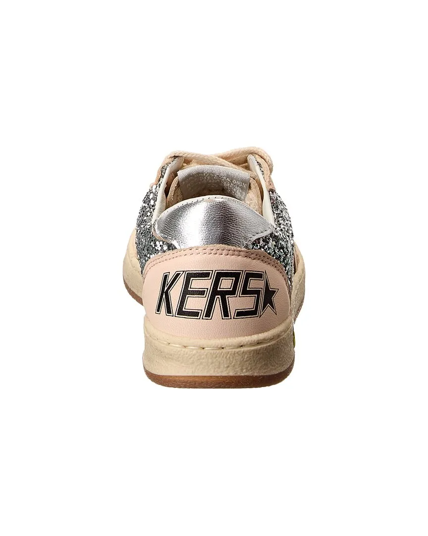 Golden Goose Ball Star Glitter & Leather Sneaker