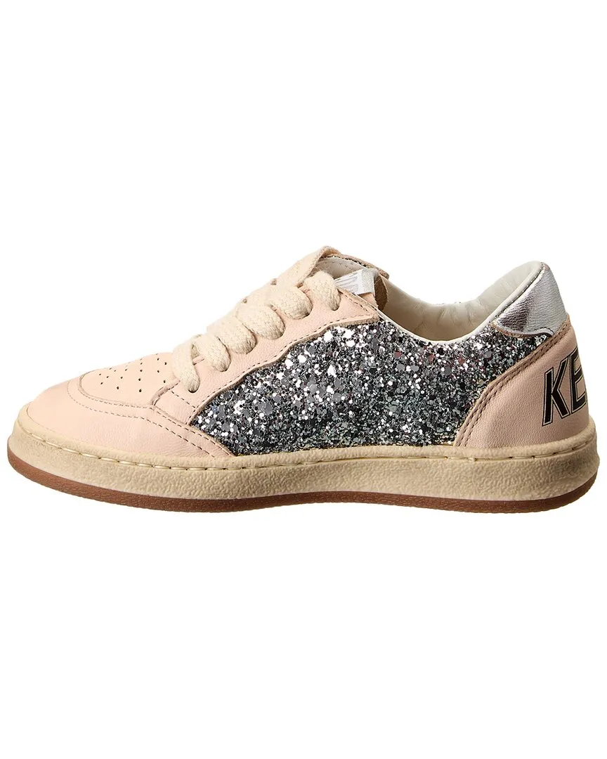 Golden Goose Ball Star Glitter & Leather Sneaker
