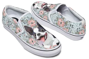 Goofy Boston Terrier Slip-On Shoes