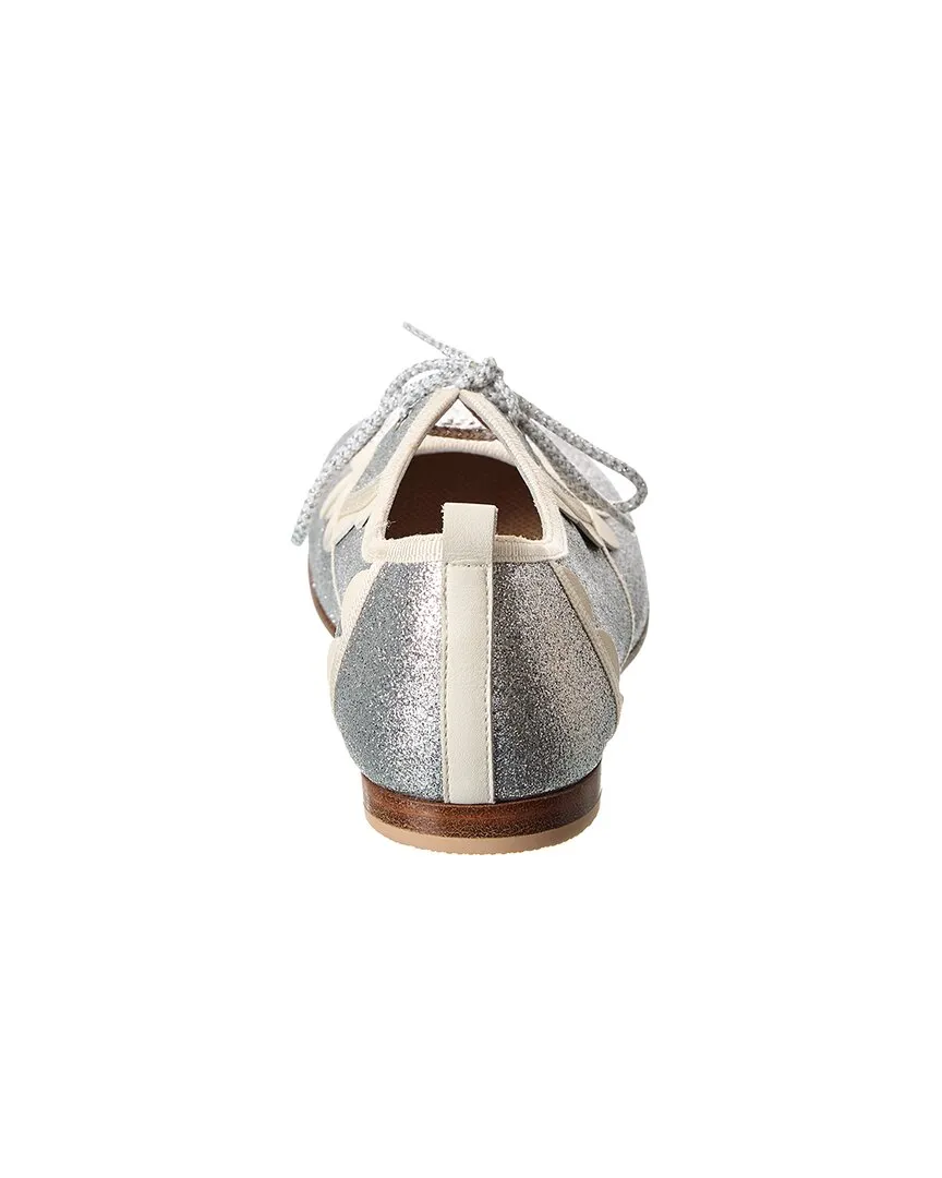 Gucci Glitter & Leather Flat