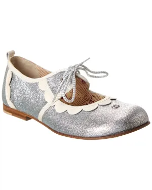 Gucci Glitter & Leather Flat