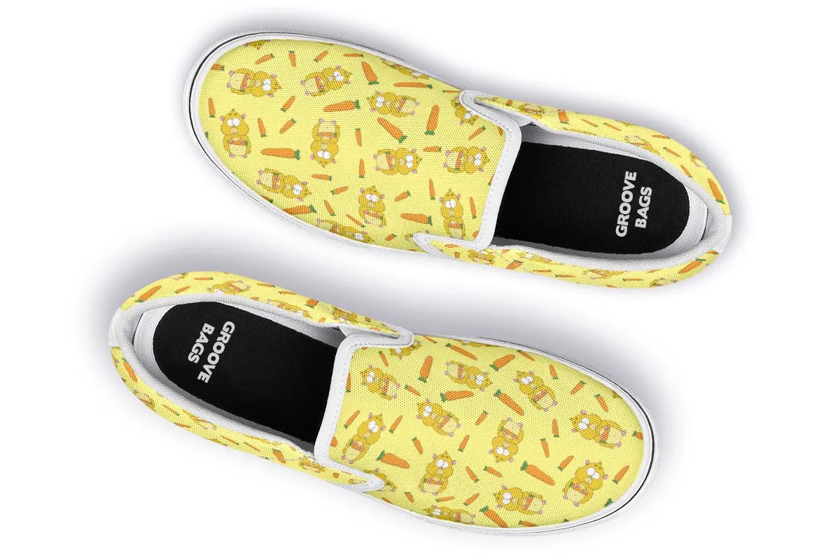 Hamster Pattern Slip-On Shoes