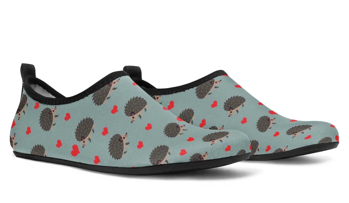 Hedgehog Pattern Aqua Barefoot Shoes