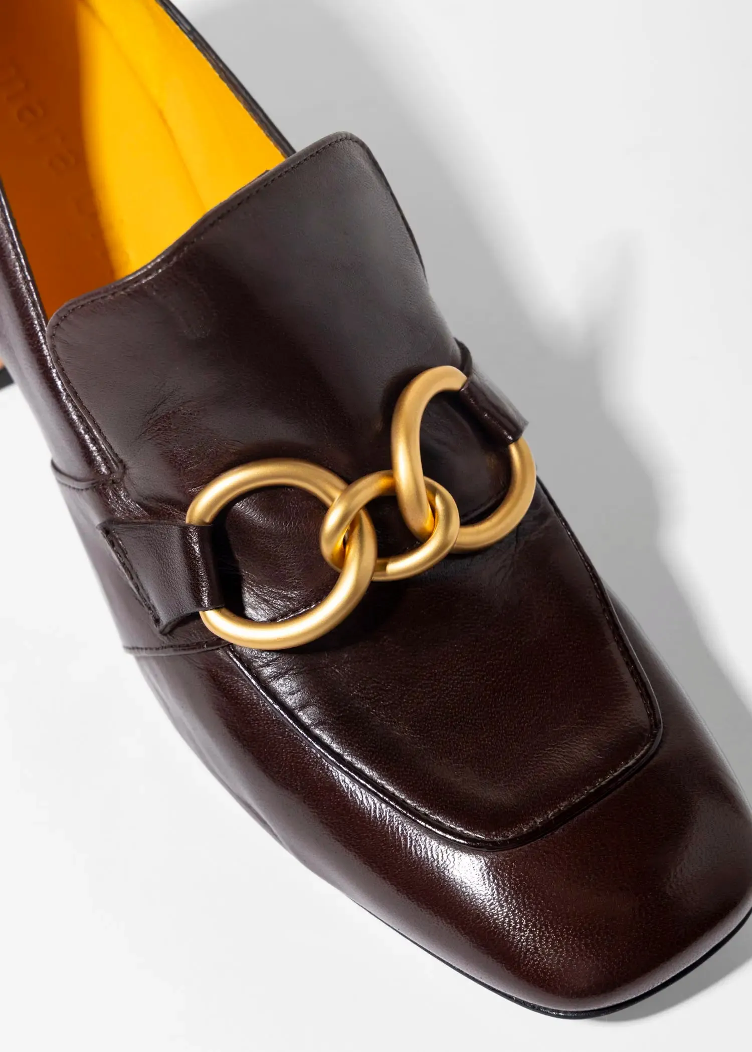 Heeled Leather Loafer
