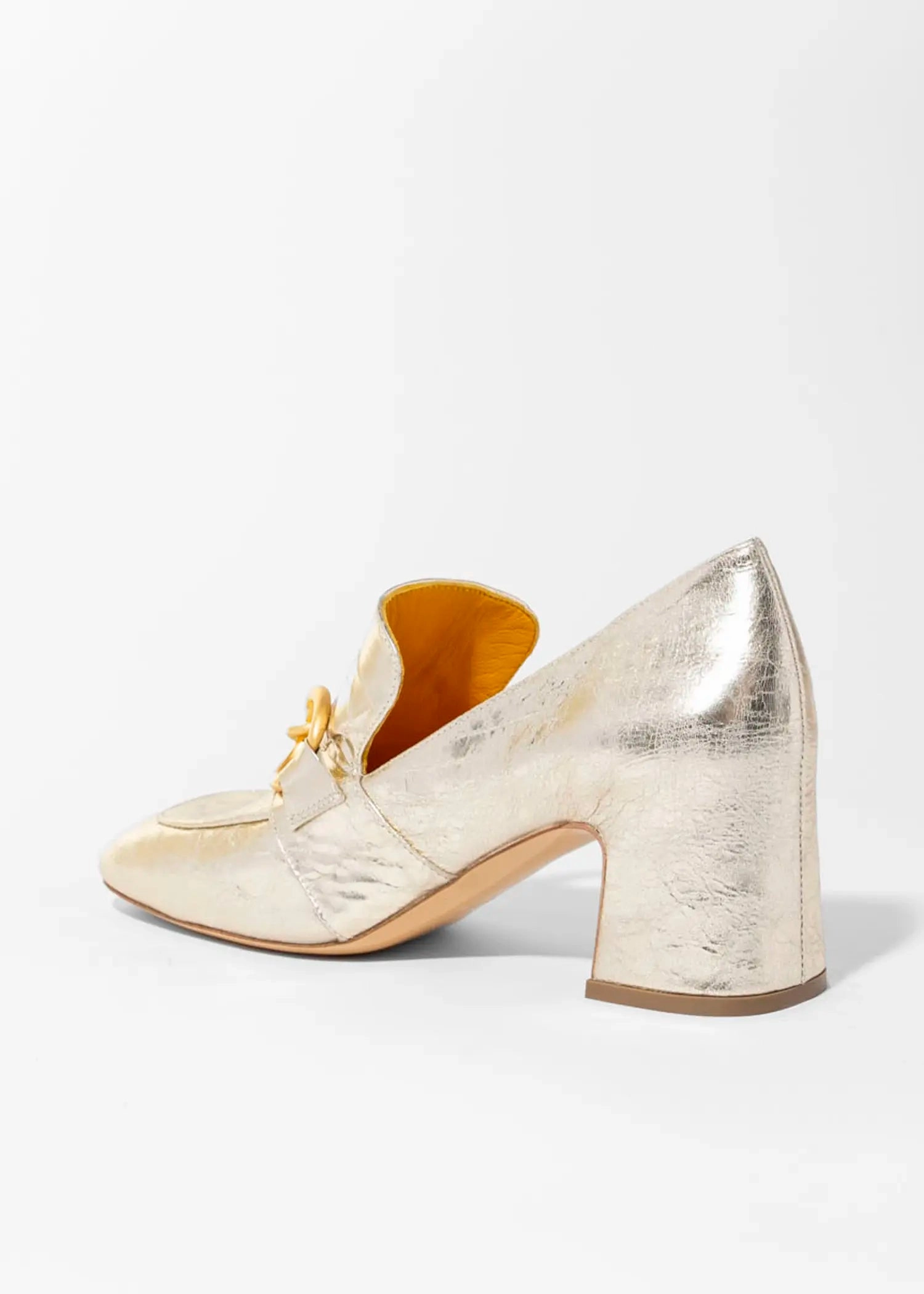 Heeled Leather Loafer