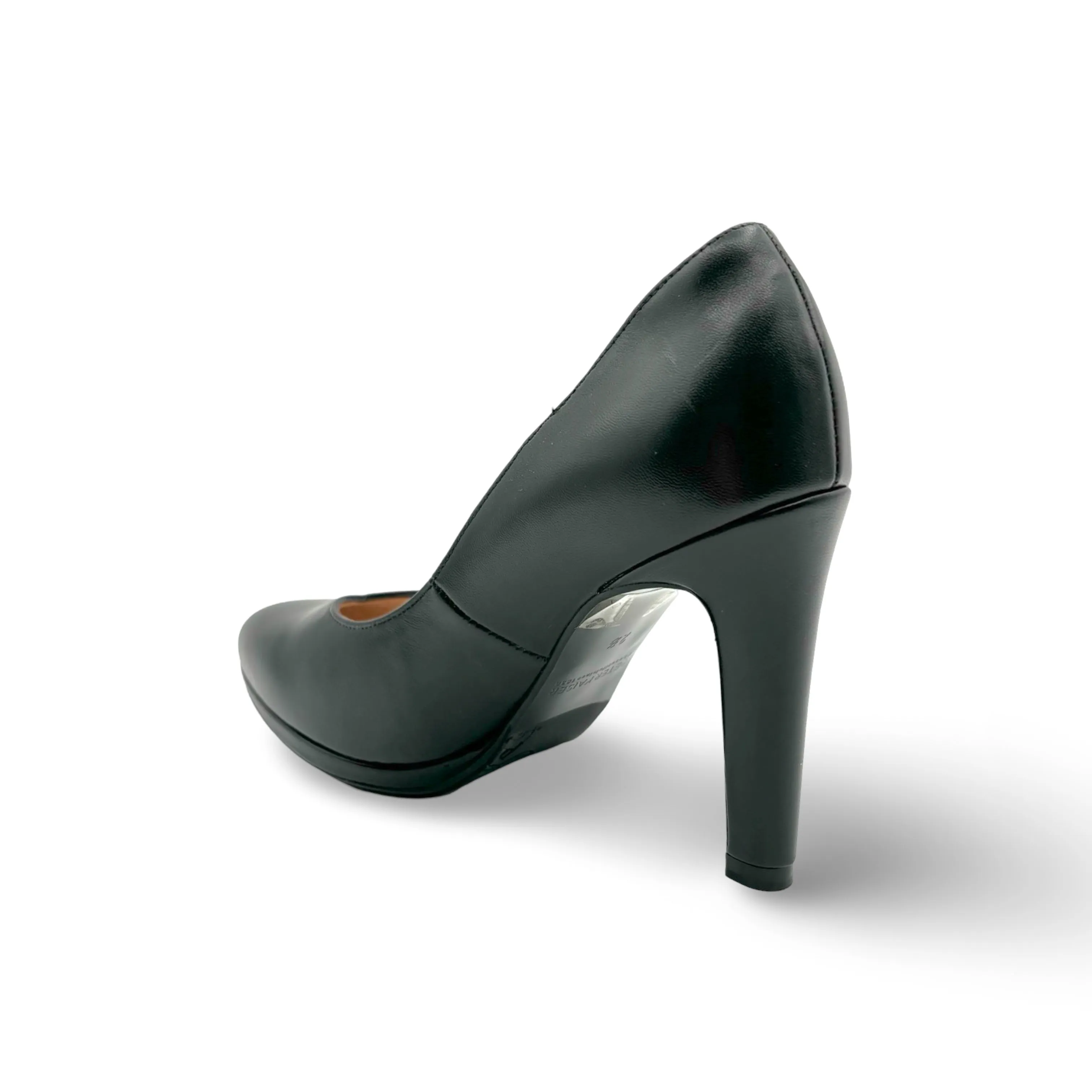 Herdi-Classic Black Leather Heel