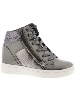 Hidden Star Girls Metallic High-Top Casual and Fashion Sneakers