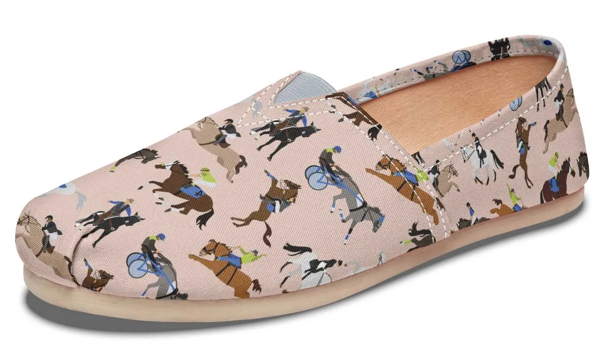 Horse Riding Pattern Casual Shoes