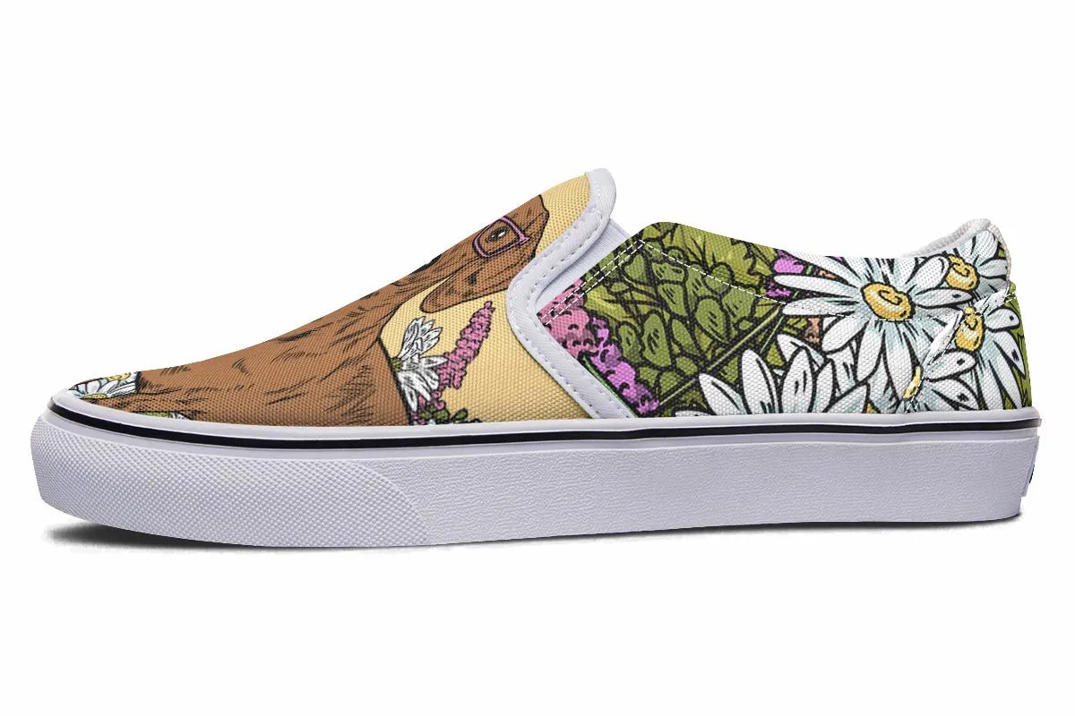 Illustrated Dachshund Slip-On Shoes