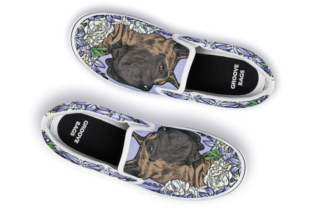 Illustrated Great Dane Slip-On Shoes