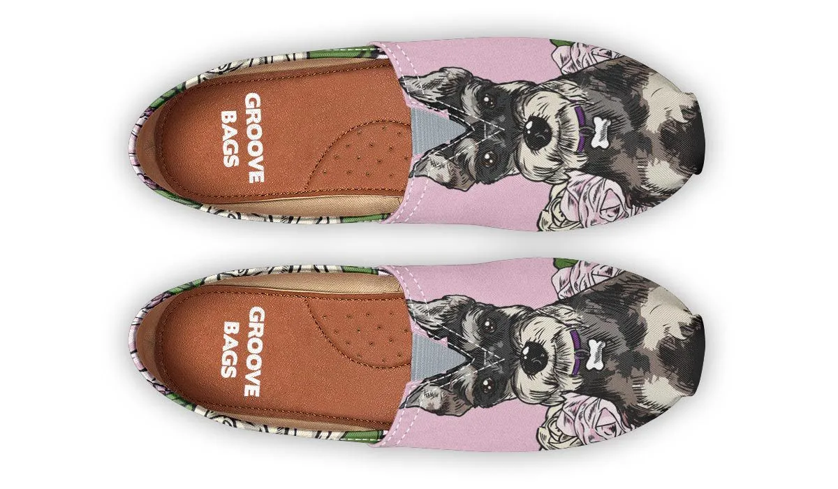 Illustrated Schnauzer Casual Shoes