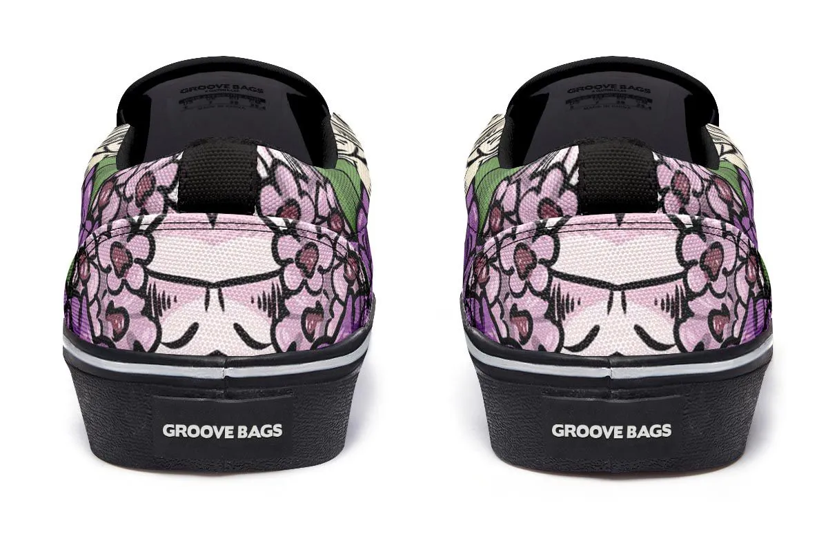 Illustrated Schnauzer Slip-On Shoes