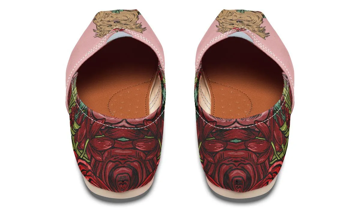 Illustrated Yorkie Terrier Casual Shoes