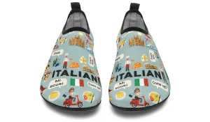 Italian Teacher Aqua Barefoot Shoes