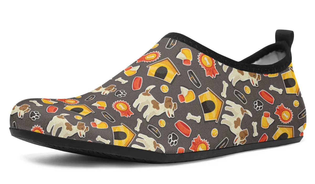 Jack Russel Pattern Sneaker Aqua Barefoot Shoes