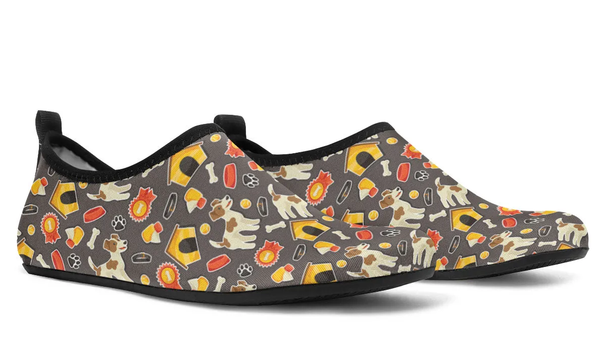 Jack Russel Pattern Sneaker Aqua Barefoot Shoes