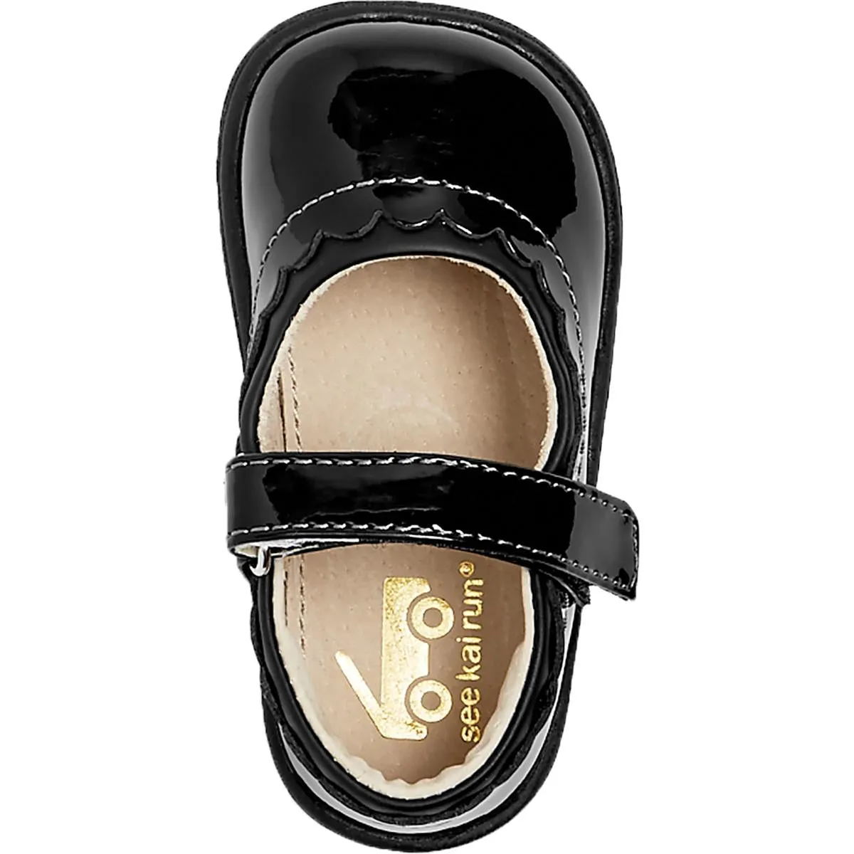 Jane II Girls Leather Slip On Ballet Flats