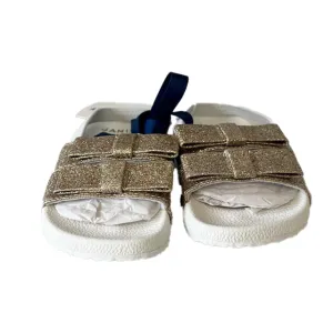 Janie and Jack Girls White | Gold Sandals