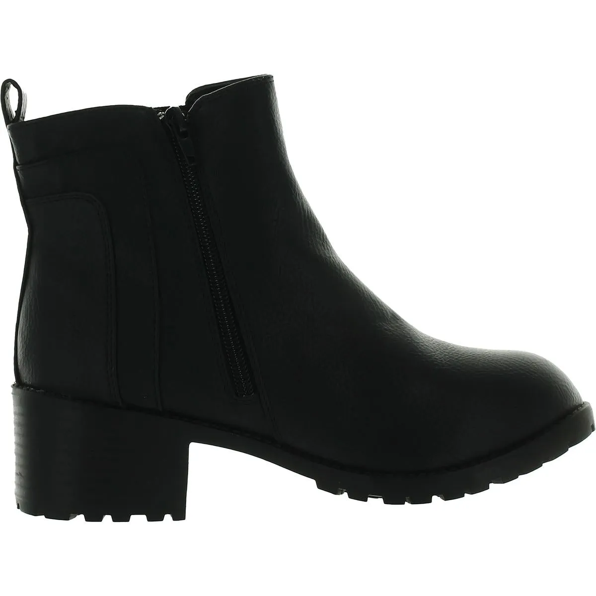 Jerra Girls Faux Leather Lug Sole Ankle Boots
