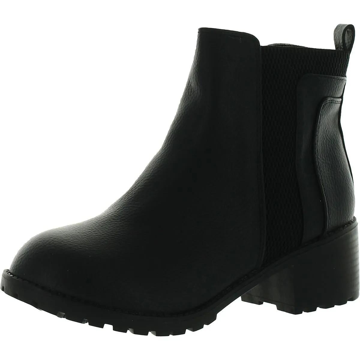 Jerra Girls Faux Leather Lug Sole Ankle Boots