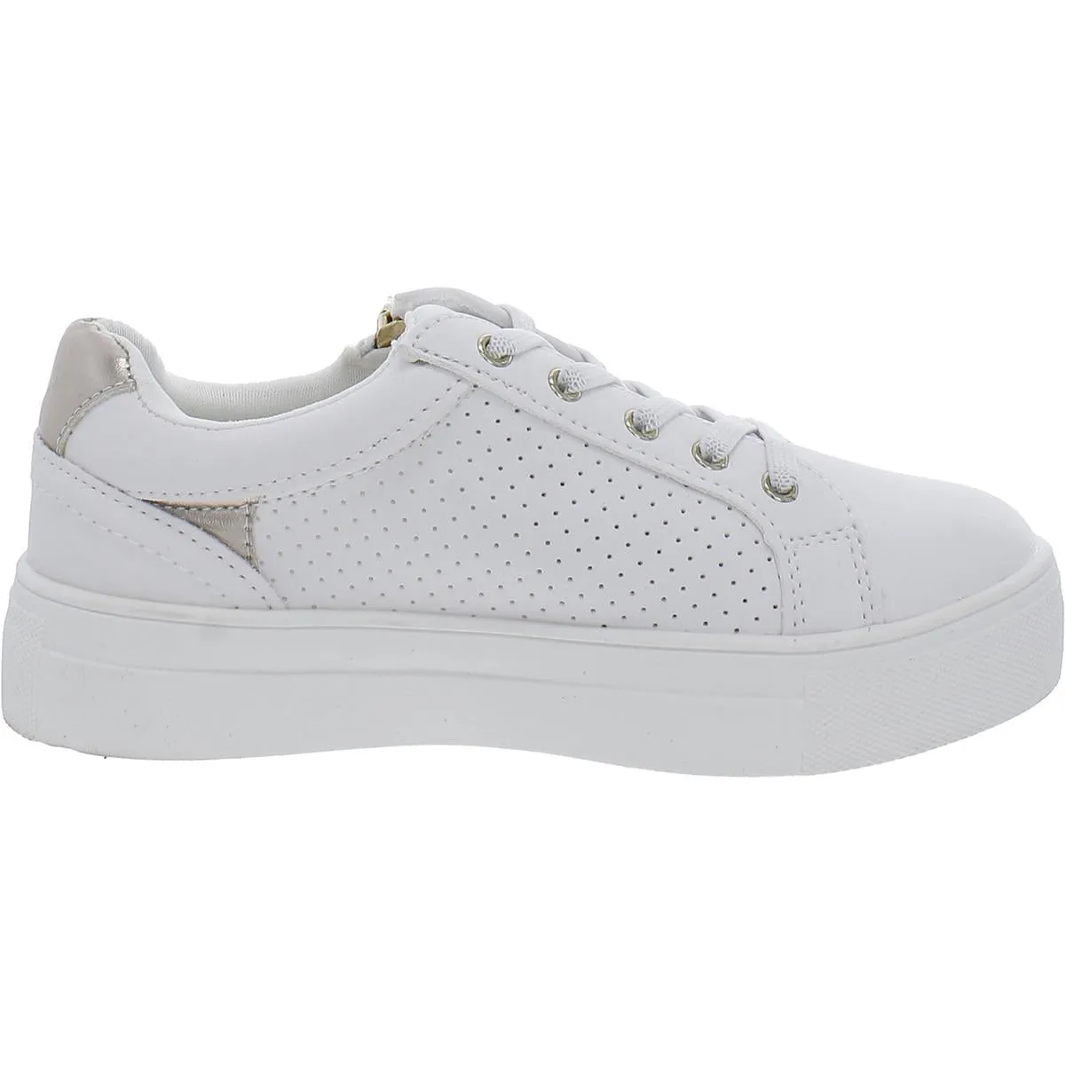 Jilie Girls Little Kid Faux Leather Casual and Fashion Sneakers