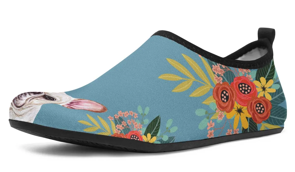 Joyful French Bulldog Aqua Barefoot Shoes