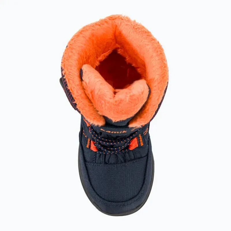 Kamik Stance 2 NF9297-NFL Snow Boots Boy 5 Navy Faux Shearling Waterproof KHD357
