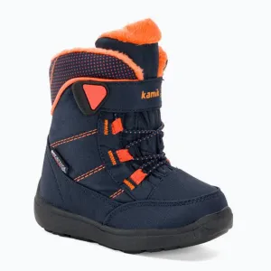 Kamik Stance 2 NF9297-NFL Snow Boots Boy 5 Navy Faux Shearling Waterproof KHD357