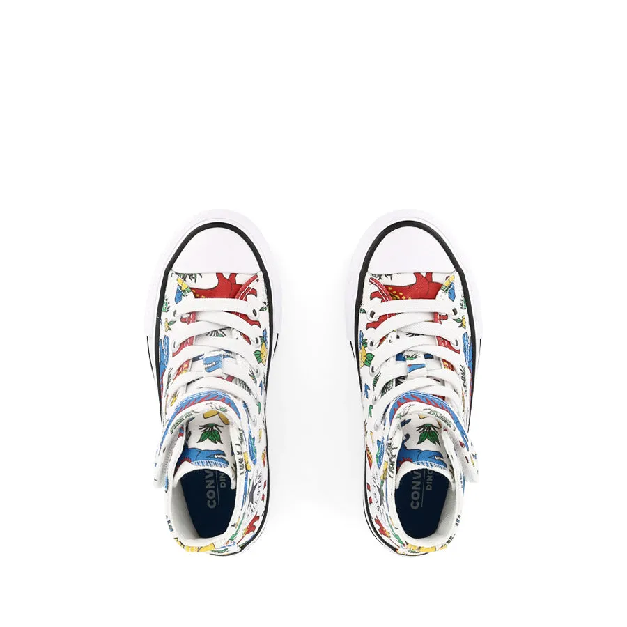 KID CT DINOCONS 1V HI - WHITE/BLUE/ENAMEL RED