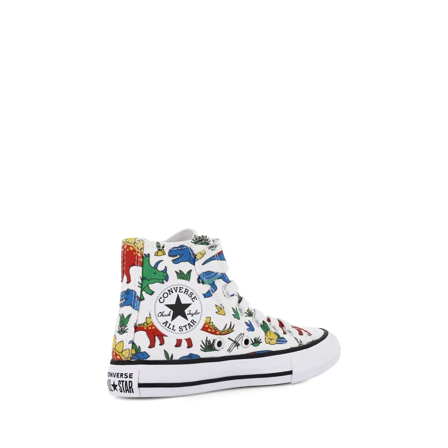 KID CT DINOCONS 1V HI - WHITE/BLUE/ENAMEL RED