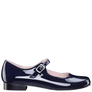 Kid's Bonnett Patent Shoes In Navy