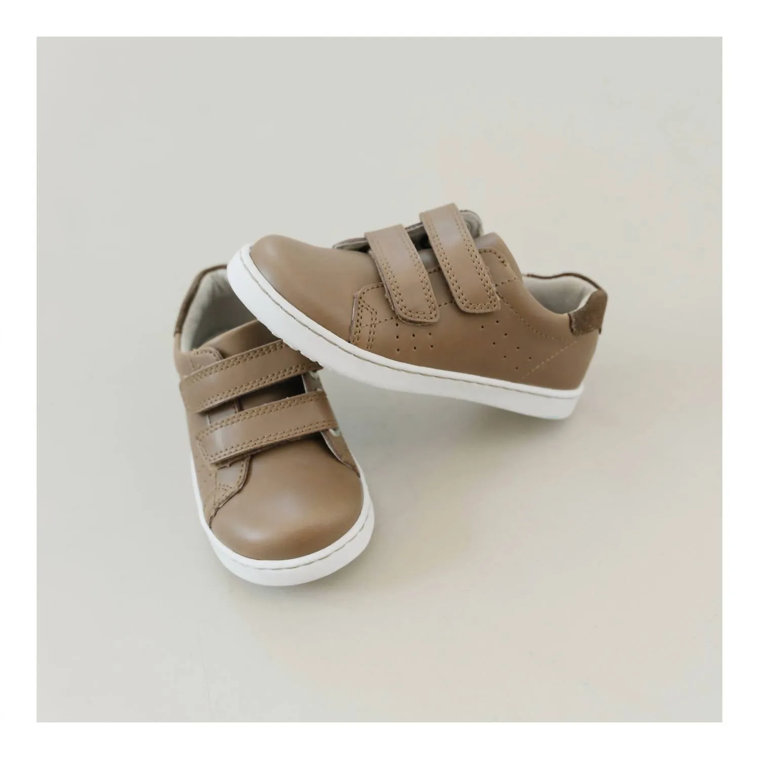 Kid's Kyle Double Strap Sneaker In Mocha