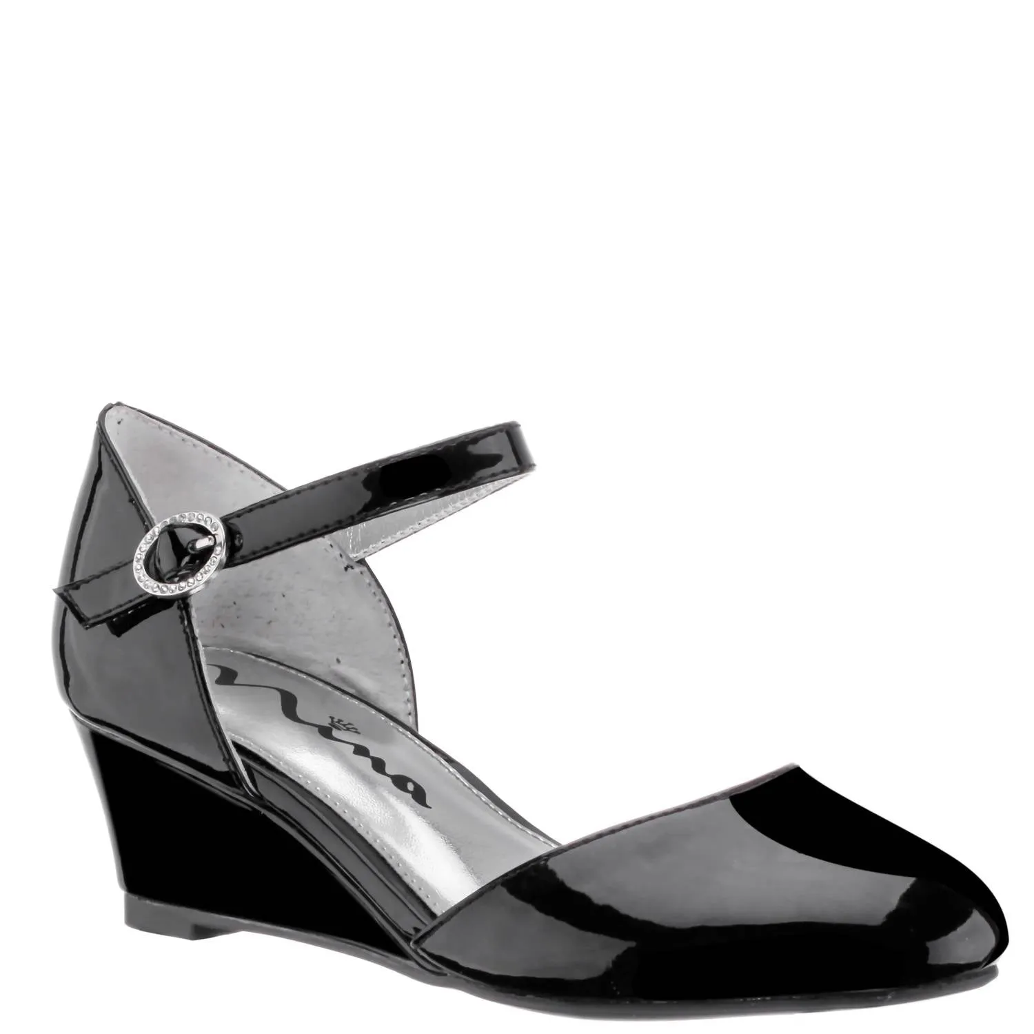 Kid's Lenora Shoes In Black Patent