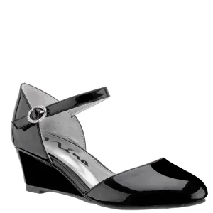 Kid's Lenora Shoes In Black Patent