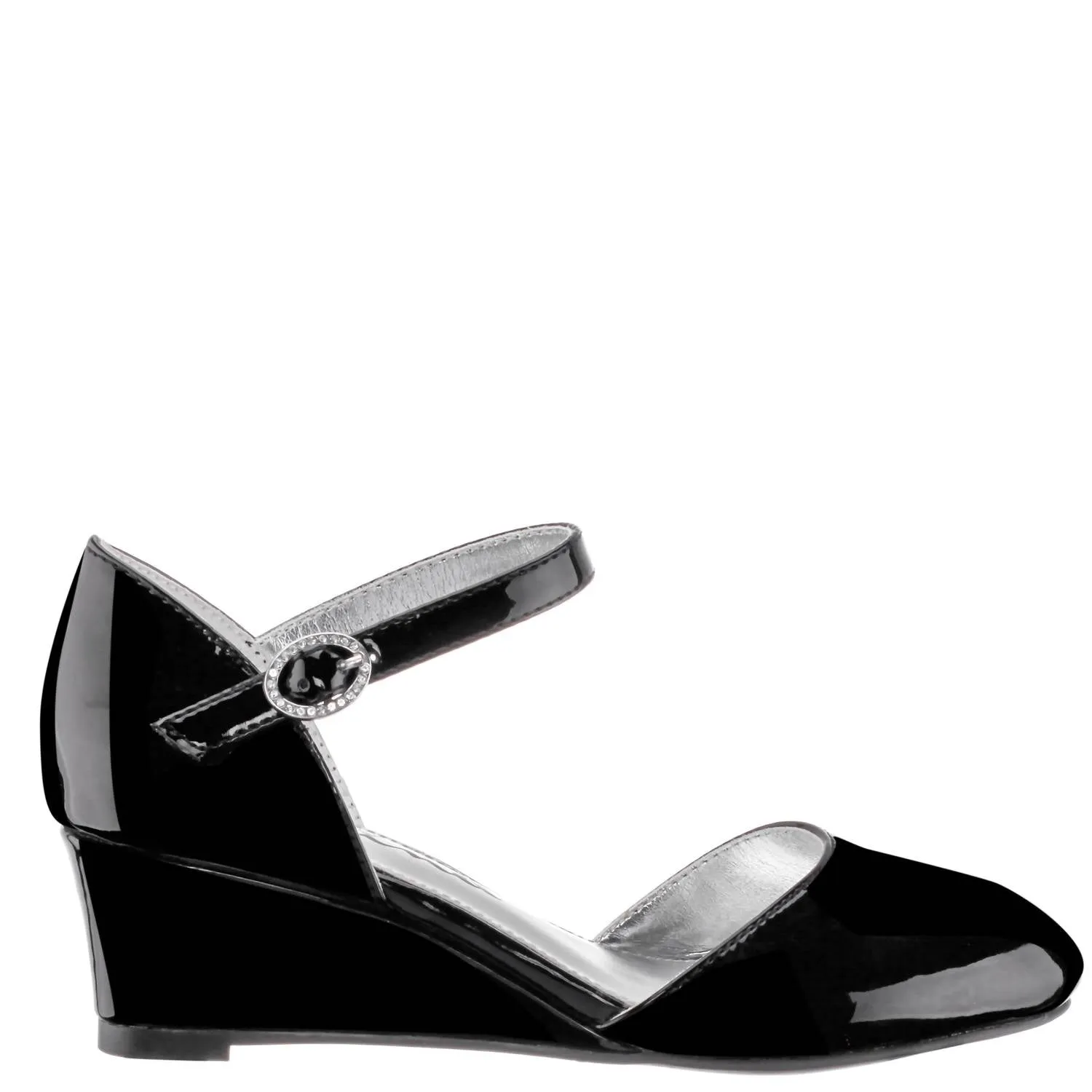 Kid's Lenora Shoes In Black Patent
