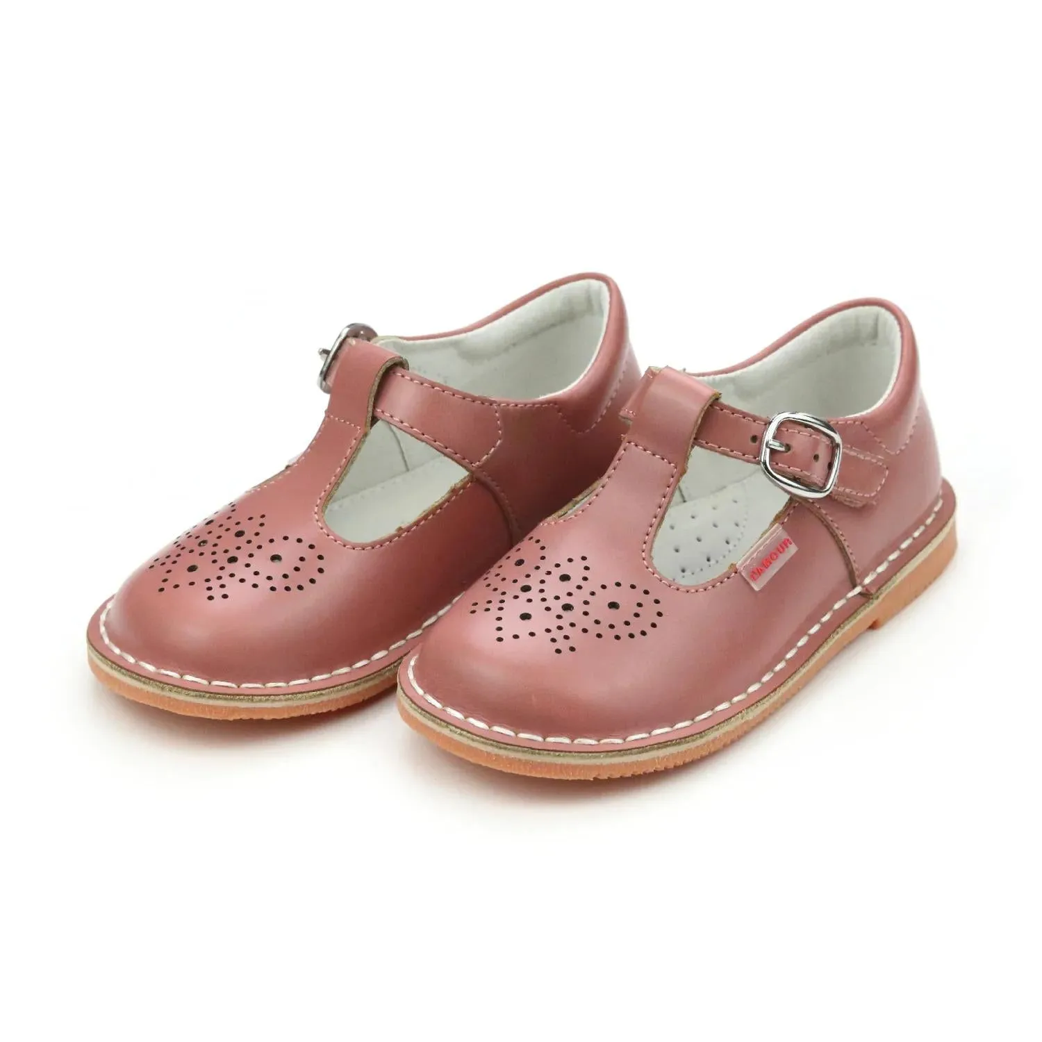 Kid's Ollie T-Strap Shoes In Vintage Rose