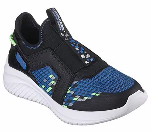 Kid's Ultra Flex 3.0 Triple Pointz Sneaker In Blue/lime