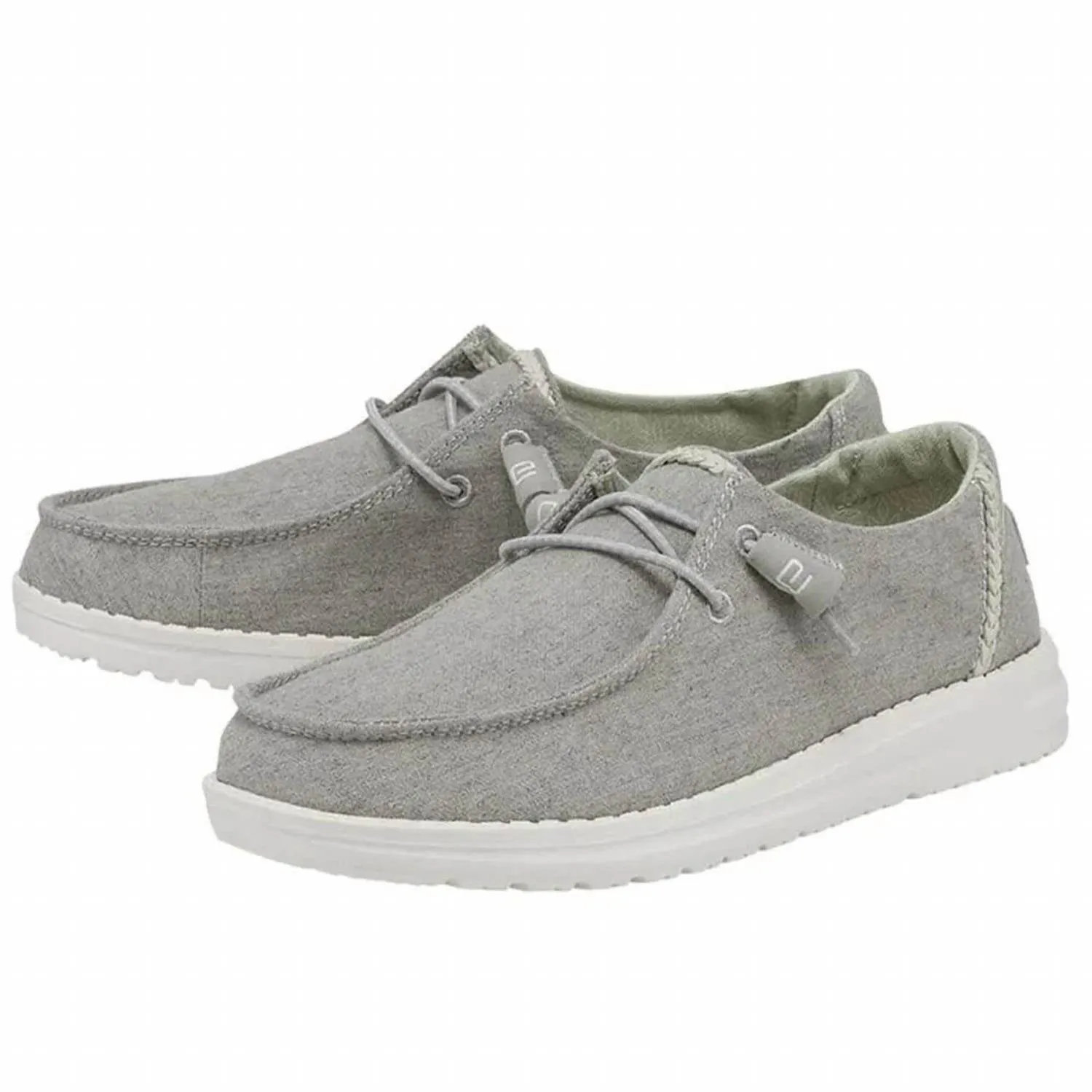 Kid's Wendy Chambray Shoes In Braided Grey