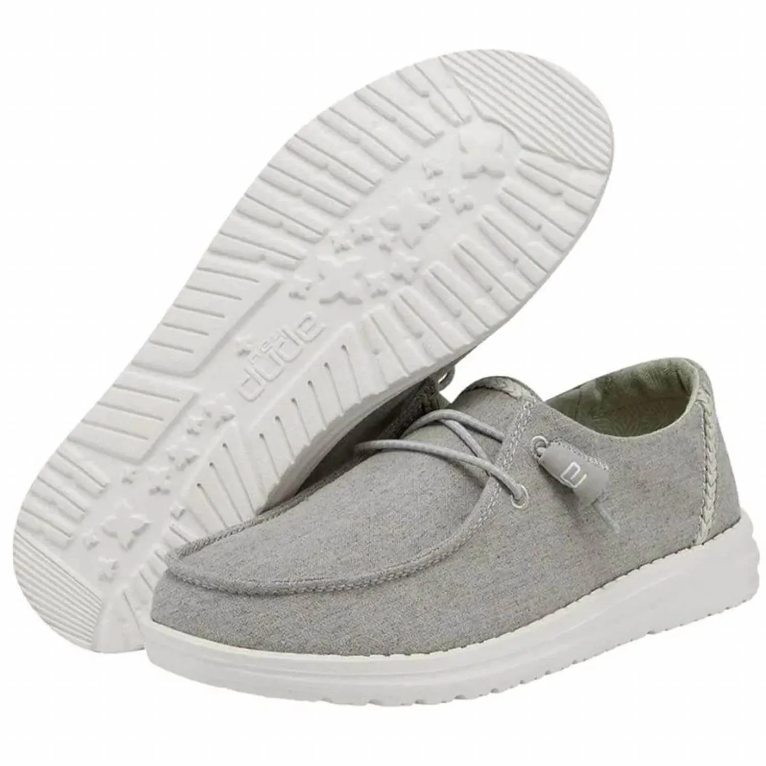 Kid's Wendy Chambray Shoes In Braided Grey