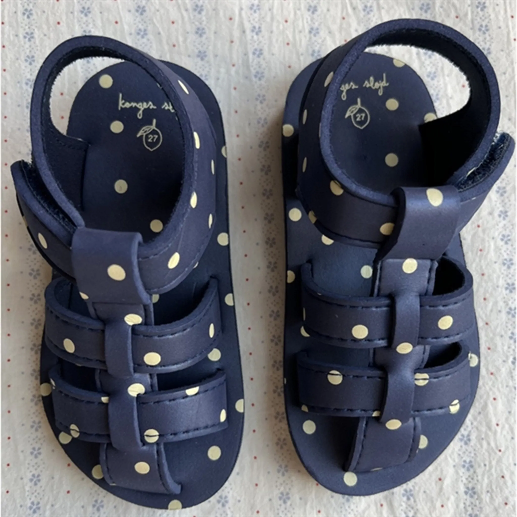 Konges Sljd Sable Sandals Kelly Blue Dot
