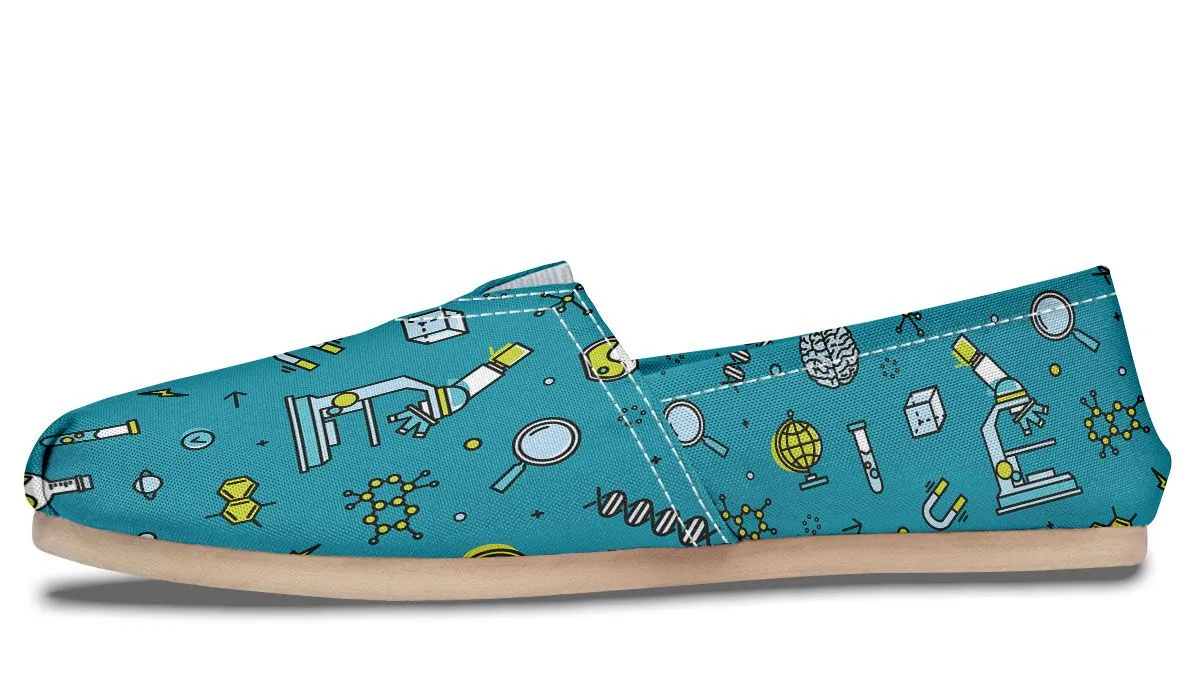 Laboratory Equipment Icons Casual Shoes